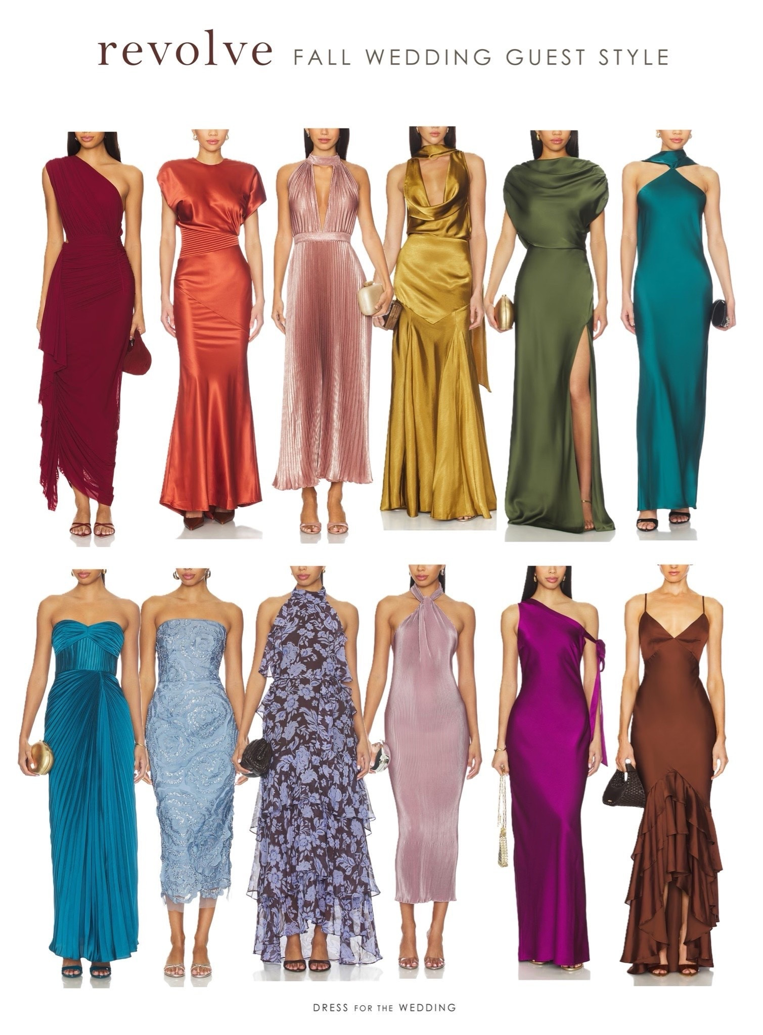 New picks for fall wedding guest dresses for 2026 from @Revolve ! We love the fall colors and collection of semi formal and formal dresses for wedding guests. Here are 30 of our favorite styles! Perfect for formal events and bridesmaids too! 🍁

#LTKWedding #LTKMidsize #LTKSeasonal