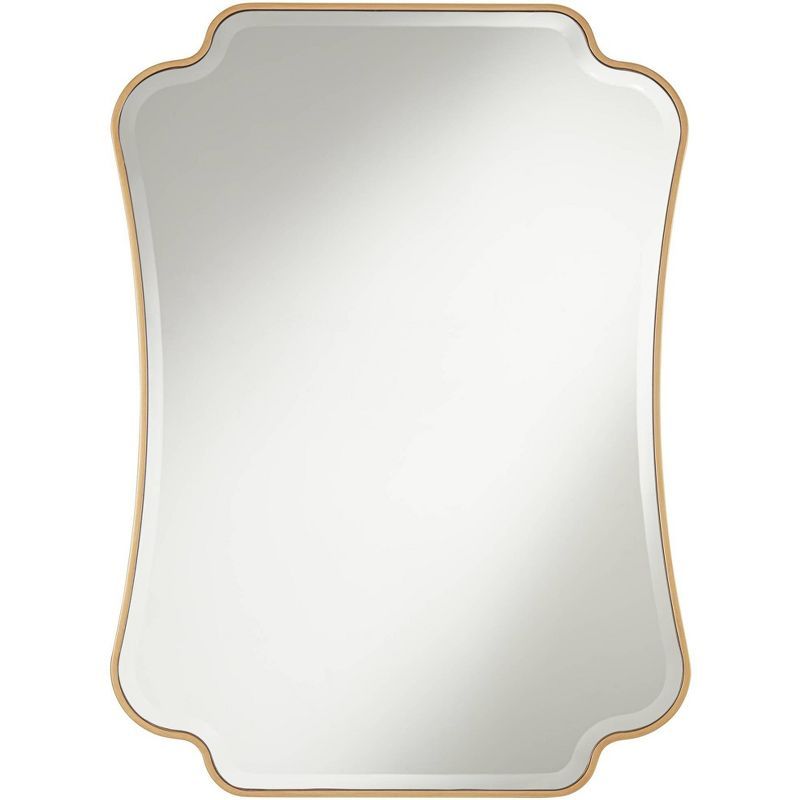 Noble Park Scalloped Corner Rectangular Vanity Wall Mirror Antique Gold Wood Finish Frame Beveled... | Target