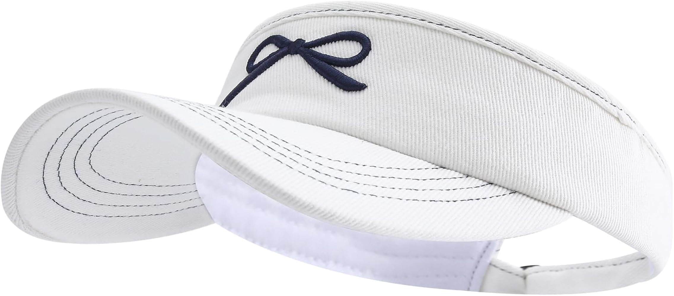 Bow Sun Visor for Women Cotton Empty Top Hat Womens Visors Unisex Summer Sun Protection Tennis Ha... | Amazon (US)