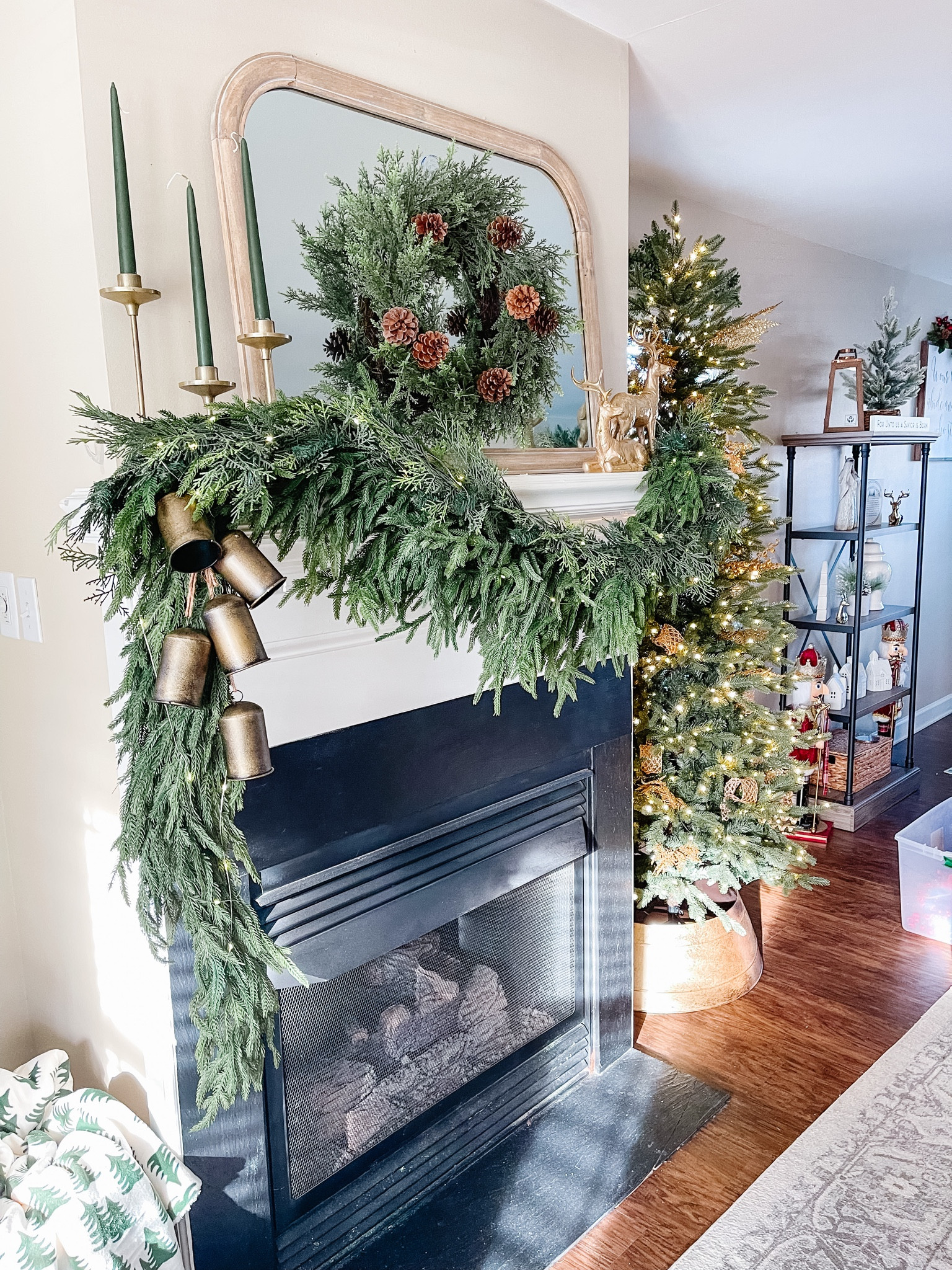Christmas garland Christmas mantel decor ideas holiday decorating 

#LTKHoliday #LTKhome #LTKSeasonal