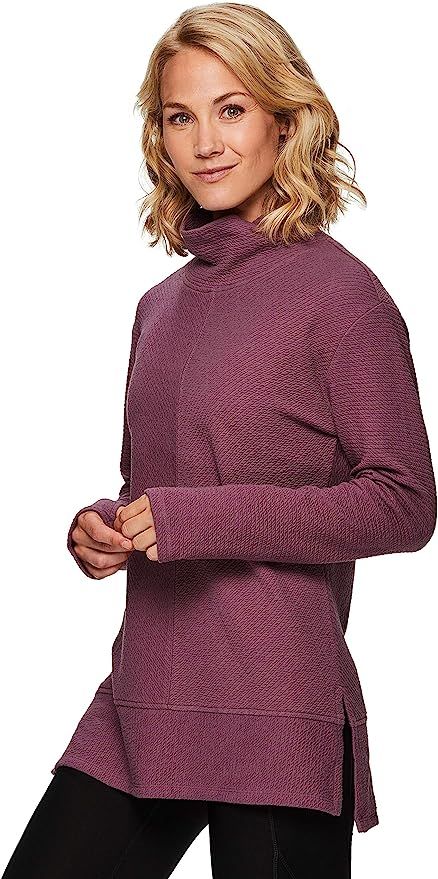 RBX Active Women's Ultra Soft Quilted Cowl Neck Pullover Sweatshirt | Amazon (US)