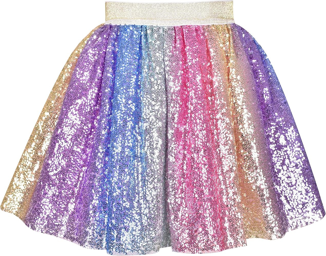 Sunny Fashion Girls Skirt Tutu Rainbow Multicolor Ballet Dancing Party Size 2-10 | Amazon (US)