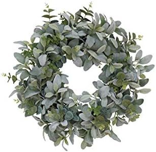 Puleo International 22" Artificial Flocked Lambs Ear Wreath, Green (1522-W22) | Amazon (CA)