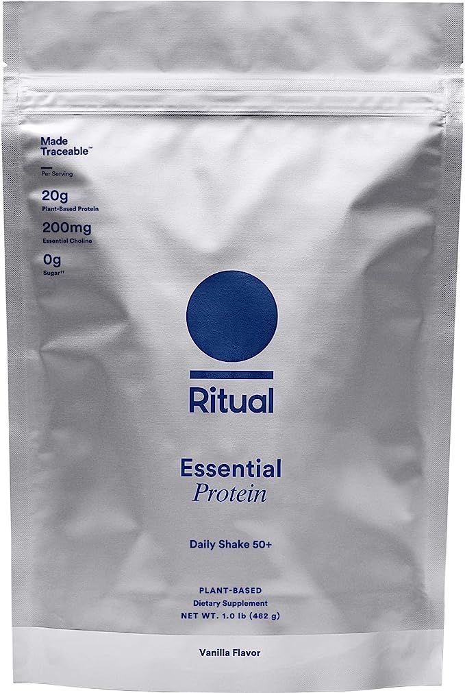 Ritual 50 and Over Vegan Plant Based Protein Powder with BCAA: 20g Organic Pea Protein from Regen... | Amazon (US)