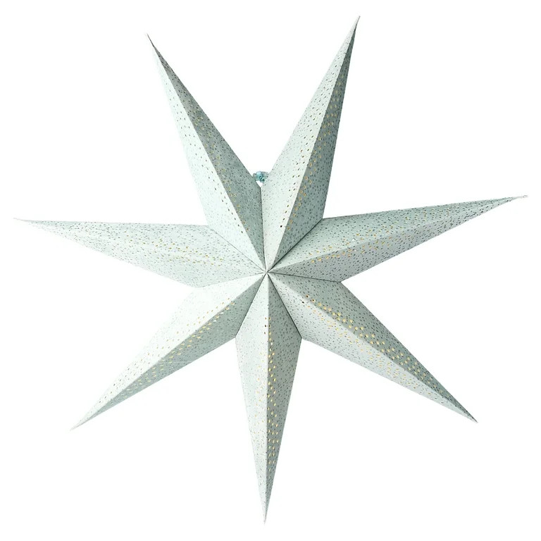 Light-Up Blue Battery-Operated Flocked Star Christmas Hanging Decoration, 29", by Holiday Time - ... | Walmart (US)