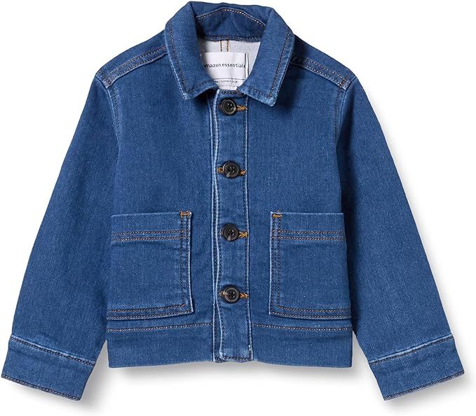 Amazon Essentials Unisex Kids and Toddlers' Relaxed Fit Denim Chore Jacket | Amazon (US)