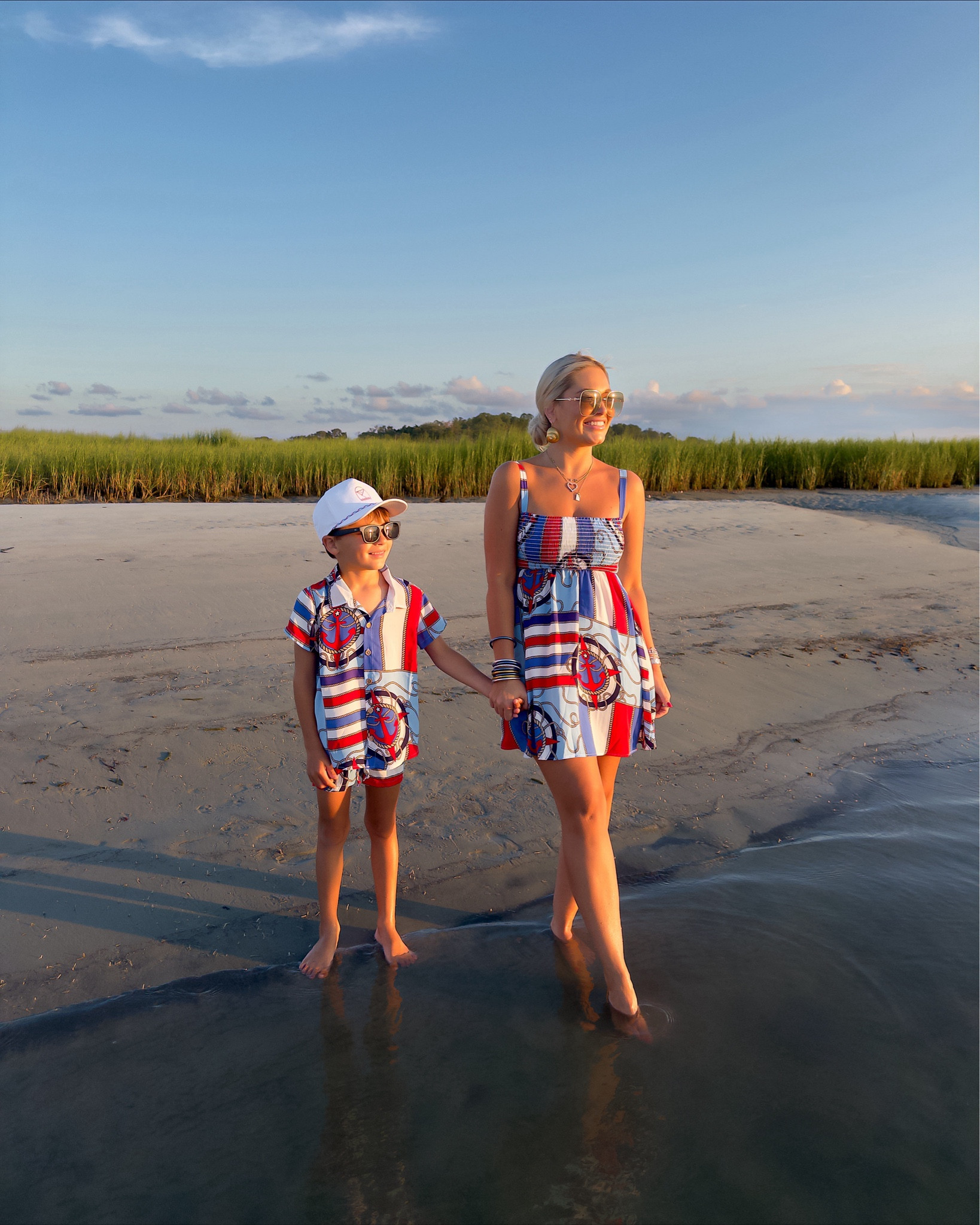 I am wearing size XS - I size down for Bo! 
Love these matching family looks for the 4th of July! 

#LTKKids #LTKFamily #LTKTravel