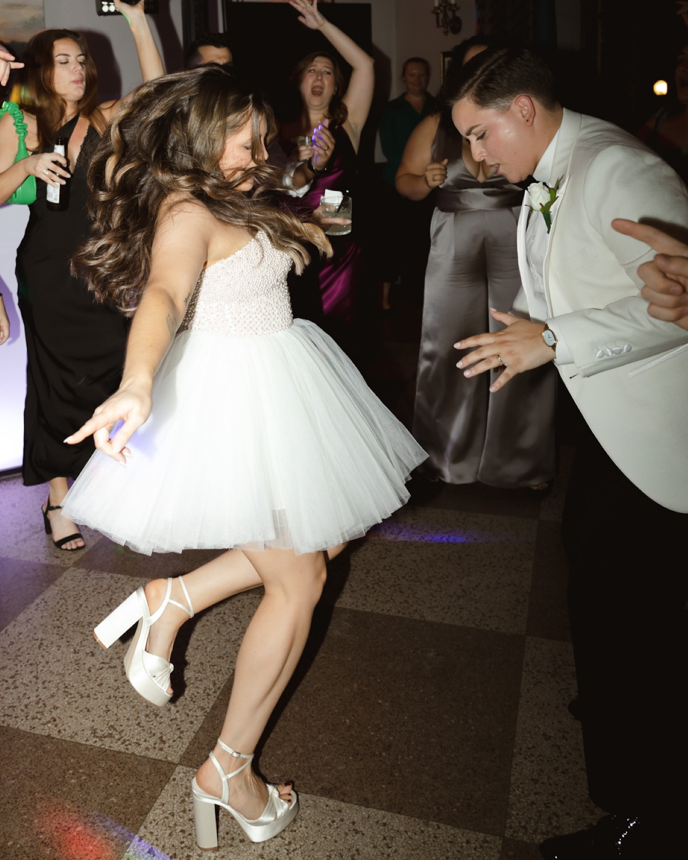 Comfortable platform bridal shoes! 

I wore these Bella Belle platforms all night long at my wedding & they are absolutely perfect for dancing.  