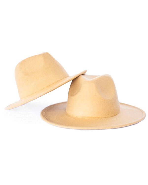 Bordeaux Mommy & Me Flat Brim Hat - Camel | Bailey's Blossoms