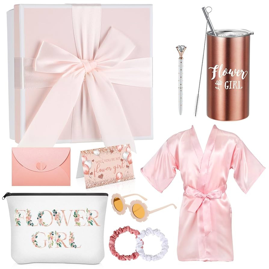 Sieral 10 Pcs Flower Girl Proposal Box Gifts Will You Be My Flower Girl Proposal Box Set 14oz Tum... | Amazon (US)
