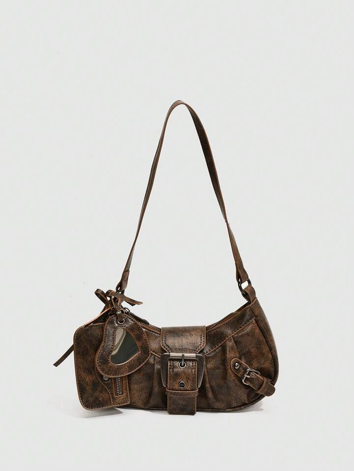 Dedoo Retro Bag 1PC Y2K Gothic Fashionable Type Rivet Decoration Vintage Block Decoration Women's... | SHEIN