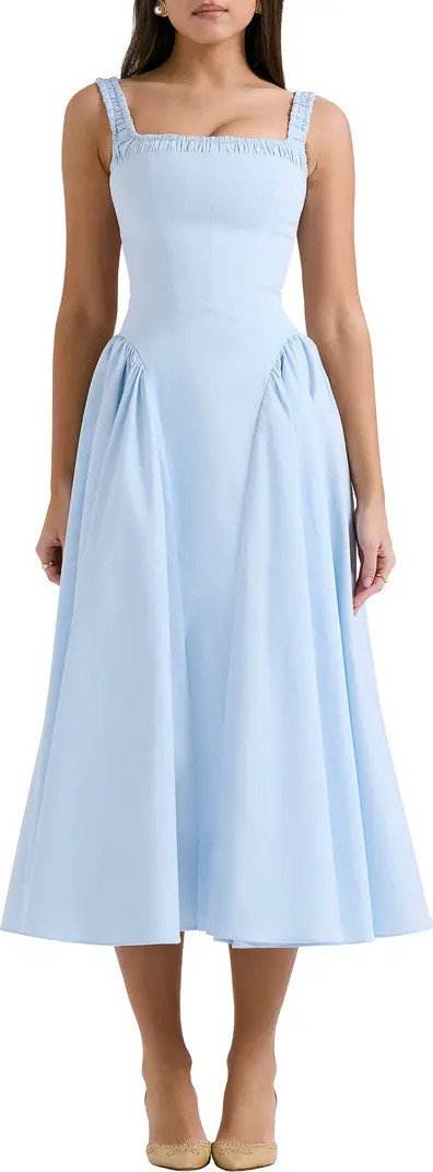 HOUSE OF CB Dorothy B Pima Cotton Blend Cocktail Midi Dress | Nordstrom | Nordstrom