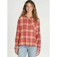 Time and Tru Women's Flannel Shirt with Long Sleeves, Sizes S-XXXL | Walmart (US)