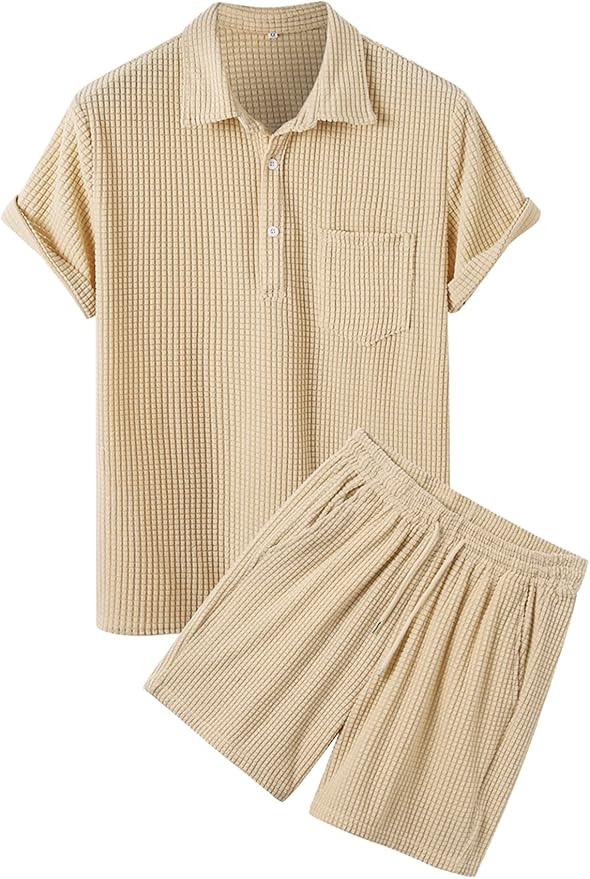 ZAFUL Men's Casual Button-Down Shirts Short Sleeve Striped Dress Shirts Button Down Tops | Amazon (US)