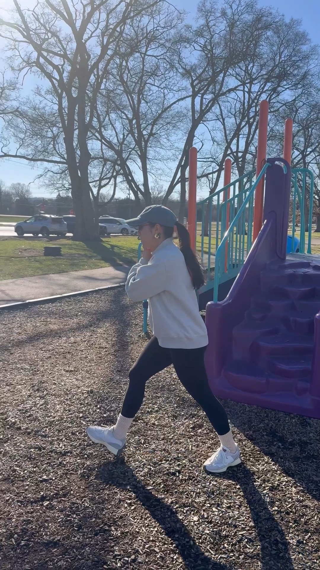 They say chunky sneakers are out but I can’t help myself 🫠 I love an oversized sweatshirt, leggings, and dad sneakers. Size 2 in the leggings, size S in the sweatshirt. Leggings are “crop” length but I’m 5”2 so they are about ankle length on me. 

#LTKPetite #LTKActive