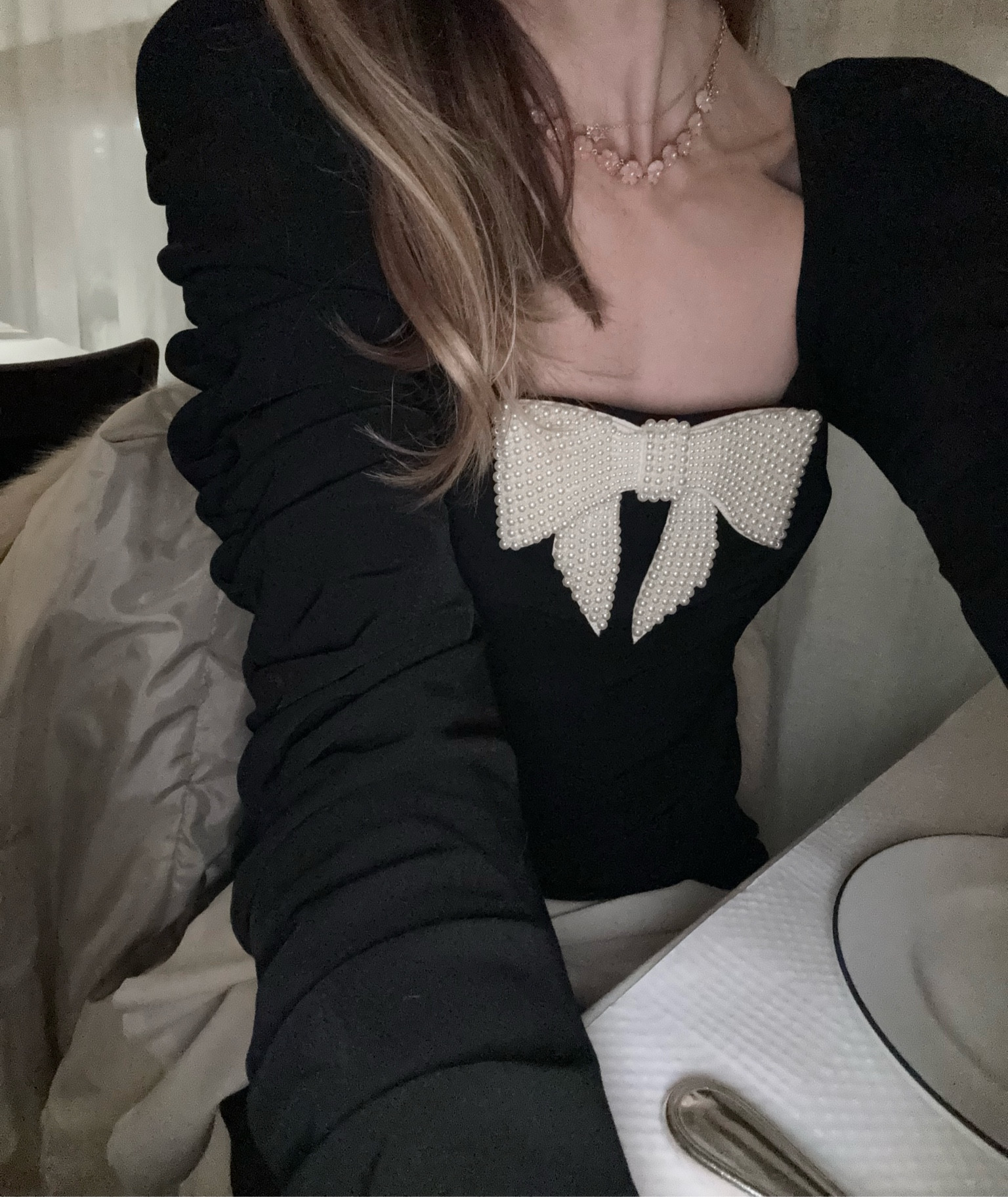 Prettiest party dress! Bow detaches for two ways to wear. 