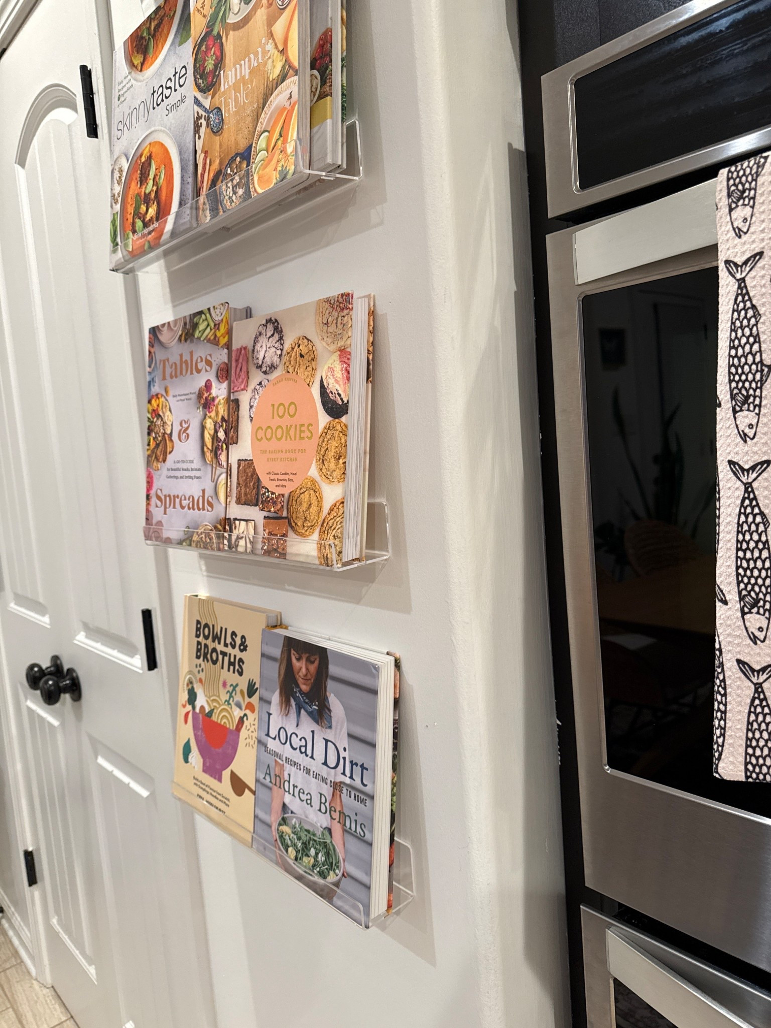 Give your cookbooks the display they deserve! Love these acrylic shelves for my kitchen! It makes your cookbooks a work of art! Linked some of my favorites too!#kitchendecor #kitchenideas #kitcheninspo 

#LTKHome