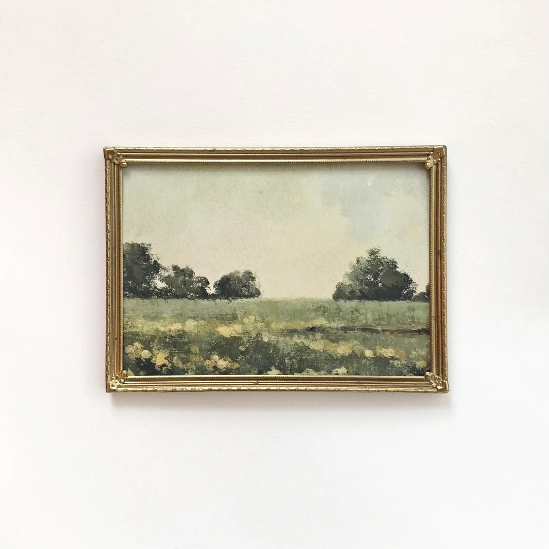 PRINT Table Mountain -  Wildflower Meadow Print, Small Landscape Painting, Wildflower Art, Flower... | Etsy (US)