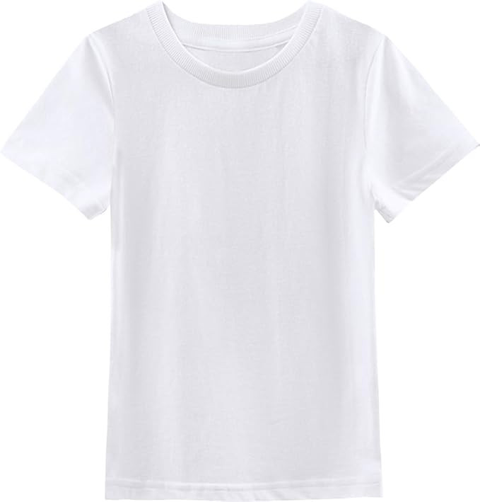 COSLAND Boys' 100% Cotton Heavyweight Short Sleeve Crewneck T Shirt | Amazon (US)