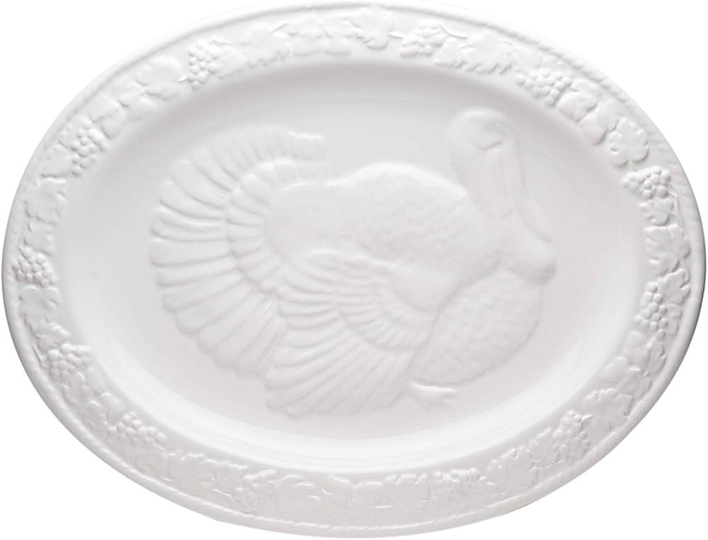 Red Vanilla Classic Vanilla Turkey Platter 18.5", 1, White | Amazon (US)