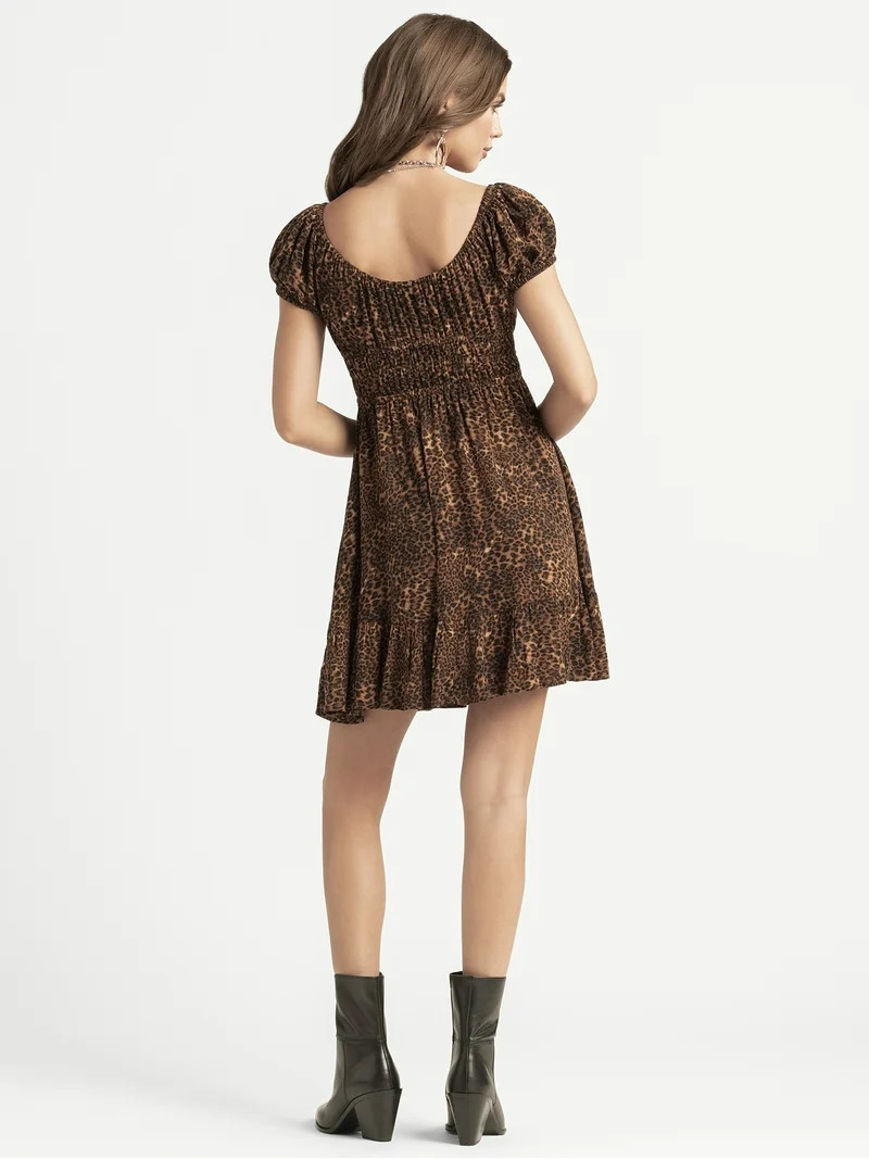 Jessica Simpson Women's Leah Ruched Empire Dress, Sizes XS-XL | Walmart (US)