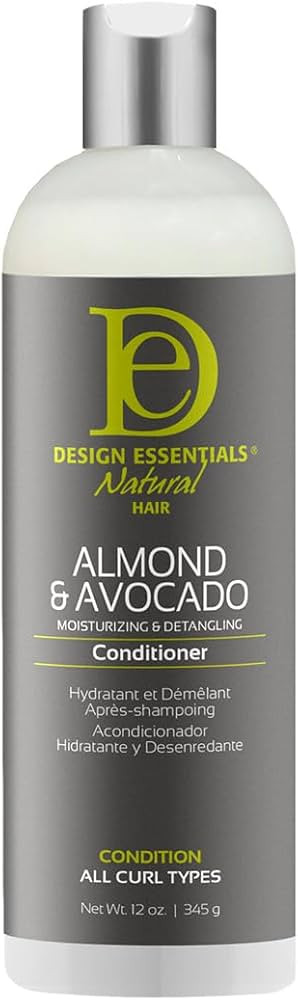 Design Essentials Natural Almond & Avocado Moisturizing & Detangling Conditioner, 12 Ounce | Amazon (US)