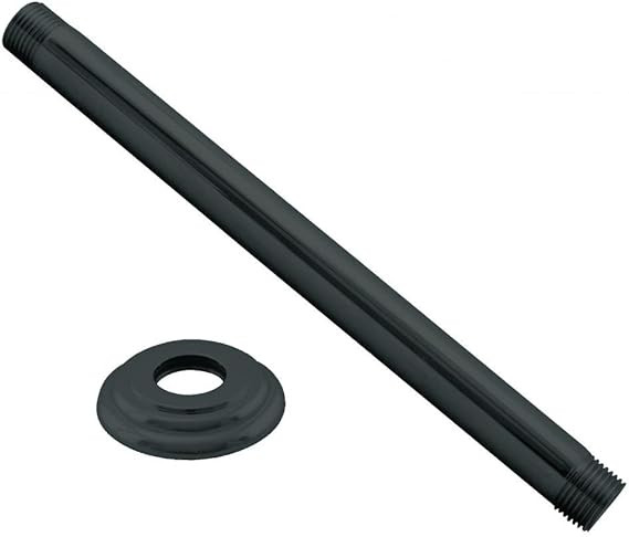 Westbrass 1/2" IPS x 6" Ceiling Mounted Shower Arm with Flange, Matte Black, D3606A-62 | Amazon (US)