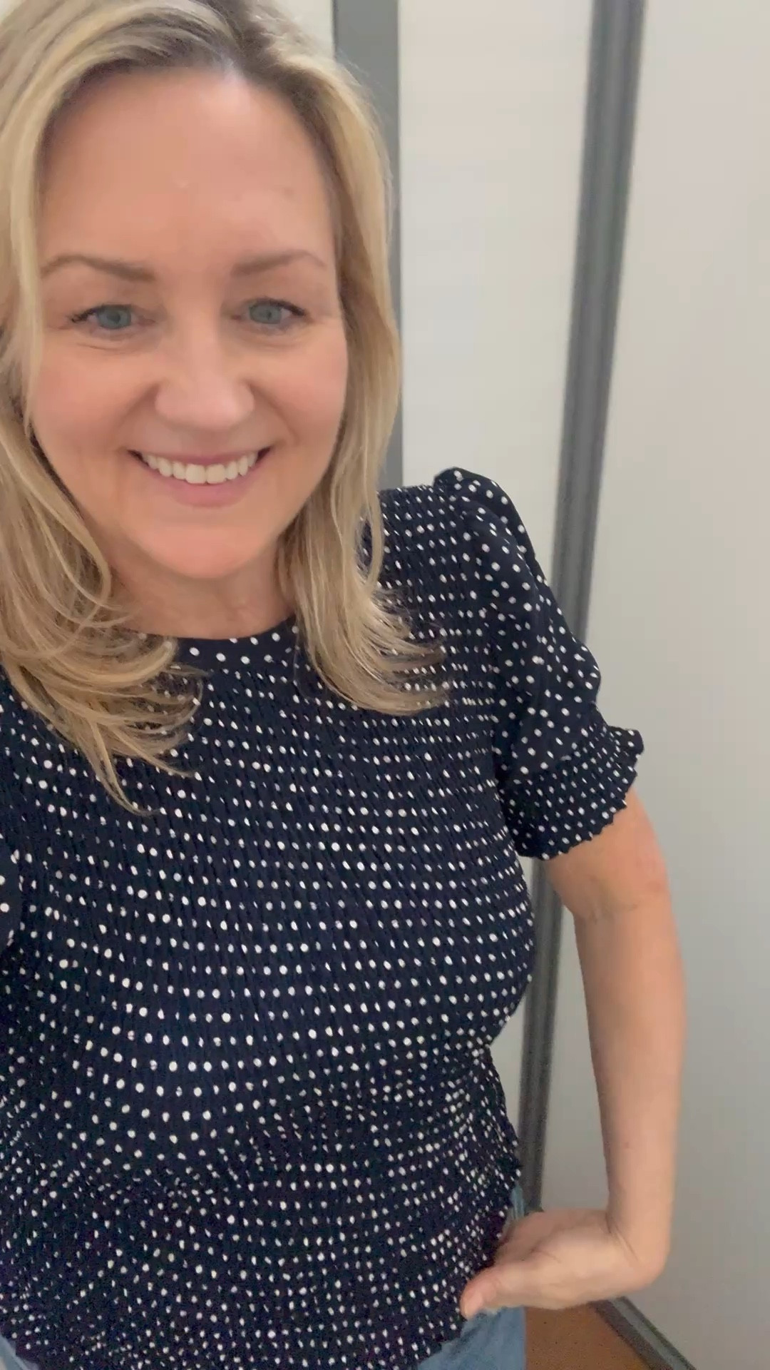 Cute polka dot top.  Affordable option to stay on trend! Spring outfit 

#LTKSeasonal #LTKootd #LTKMidsize