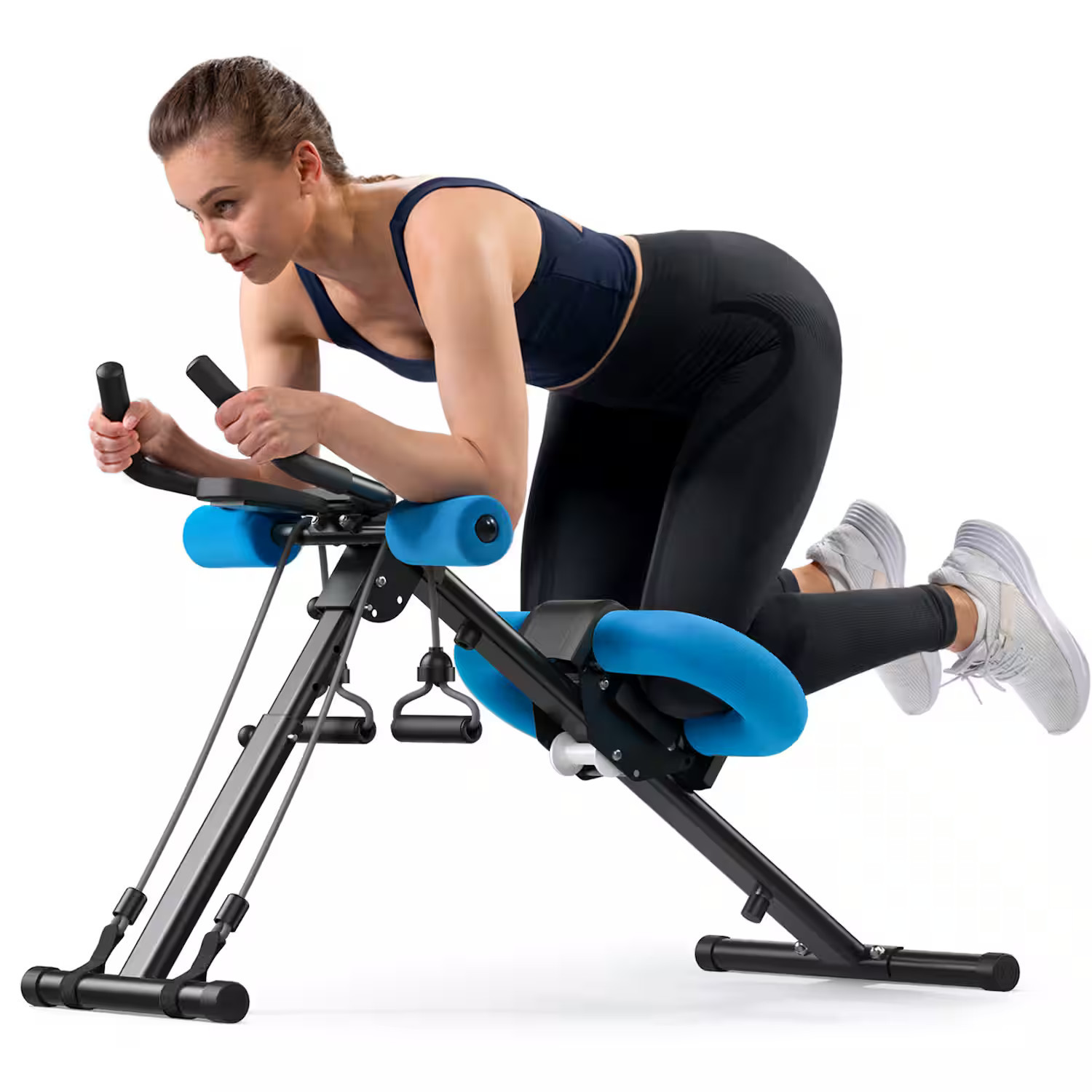 MERACH - New Adjustable Ab Trainer Foldable Machine for Abs Workout at Home Gym - Black | Best Buy U.S.