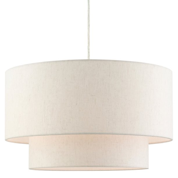 Livex Lighting 49803 Meadow 3 Light 20" Wide Drum Chandelier - Nickel - Walmart.com | Walmart (US)