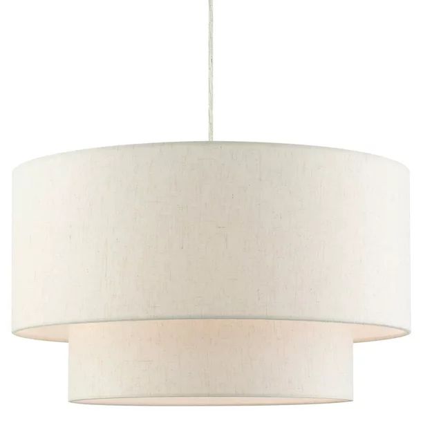 Livex Lighting 49803 Meadow 3 Light 20" Wide Drum Chandelier - Nickel - Walmart.com | Walmart (US)