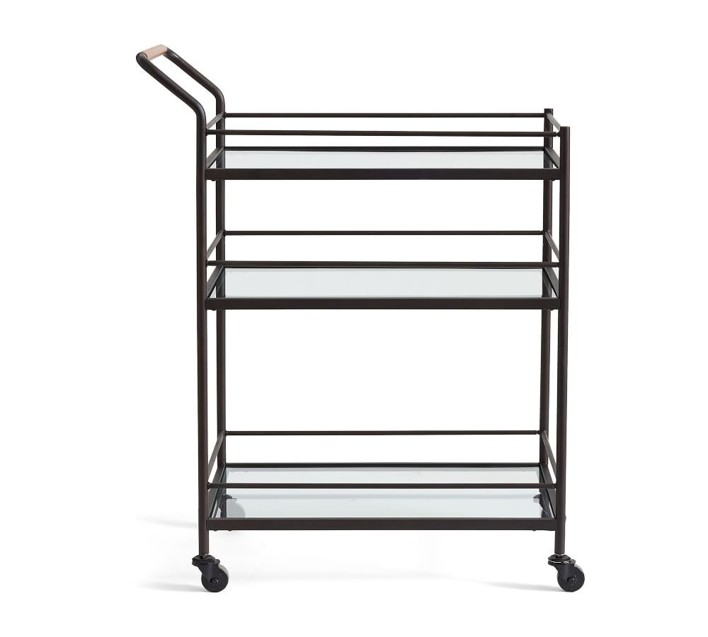 Hugo 29" Metal Bar Cart | Pottery Barn (US)