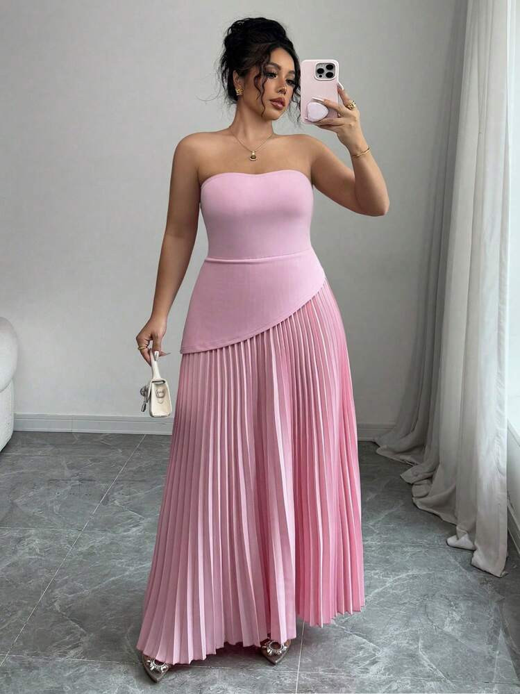 Pink Asymmetrical Dress | SHEIN