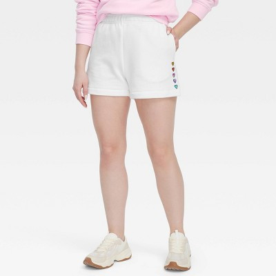 Women's Disco Hearts Shorts White - Roller Rabbit x Target S | Target