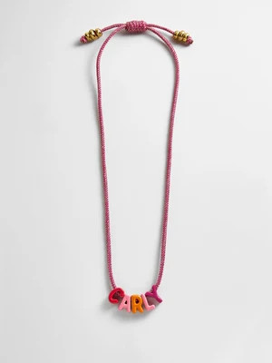 Name Drop Waterproof Kids' Custom Necklace - Pink | BaubleBar