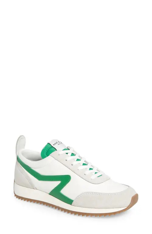 rag & bone Retro Runner Sneaker in White/Green at Nordstrom, Size 10Us | Nordstrom