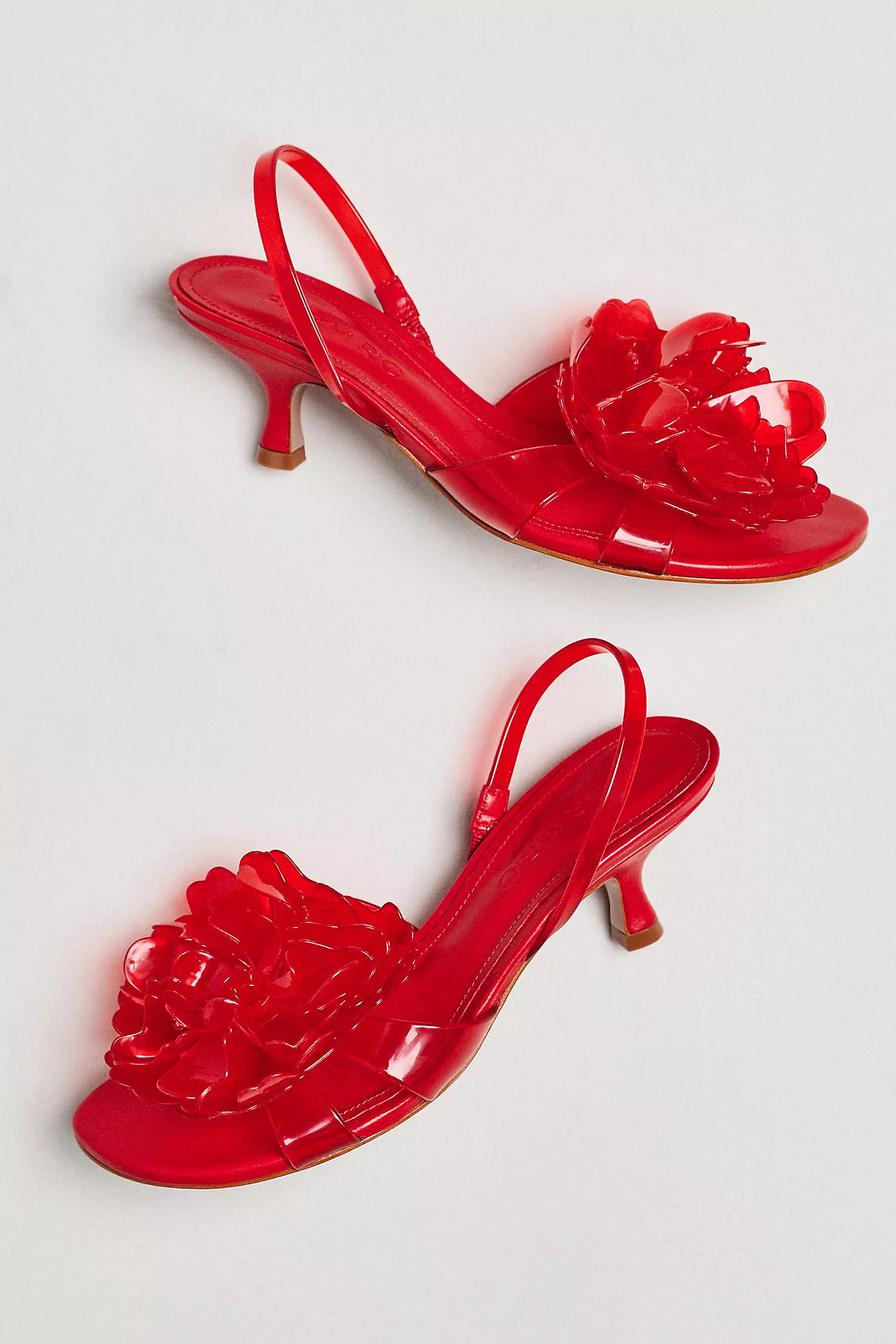 Farm Rio Floral Jelly Kitten Heels | Anthropologie (US)