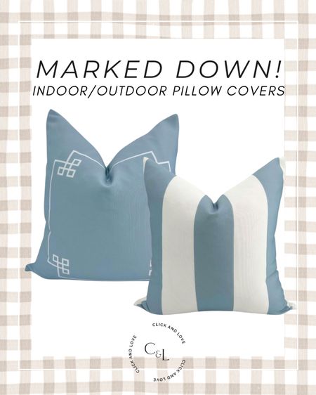 Marked down indoor outdoor pillow covers 👏🏼 both under $30. Mix and match for a pretty pop of color! 

Indoor pillow covers, outdoor pillow covers, outdoor decor, accent pillow, throw pillow, Amazon sale, sale, sale find, sale alert, daily deal, Amazon deal, Living room, bedroom, guest room, dining room, entryway, seating area, family room, Modern home decor, traditional home decor, budget friendly home decor, Interior design, shoppable inspiration, curated styling, beautiful spaces, classic home decor, bedroom styling, living room styling, dining room styling, look for less, designer inspired, Amazon, Amazon home, Amazon must haves, Amazon finds, amazon favorites, Amazon home decor #amazon #amazonhome

#LTKSaleAlert #LTKHome #LTKStyleTip