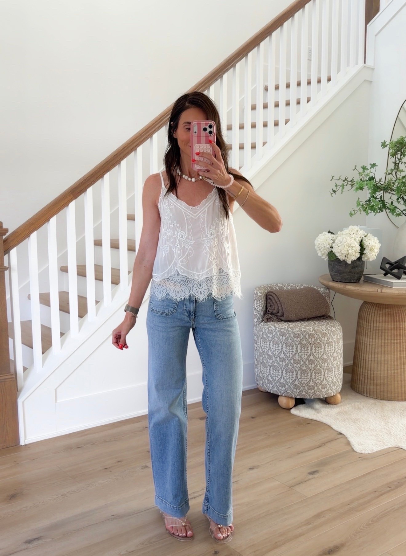 Anthropologie 30% off. I'm wearing size XS in top snd 25 in jeans.

#LTKootd #LTKSaleAlert #LTKOver40