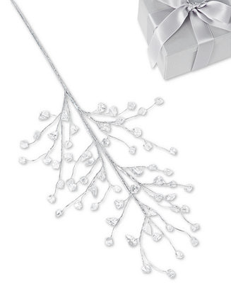 Holiday Lane Snowdaze Acrylic Beads Pick Ornament, Exclusively at Macy's - Macy's | Macy's