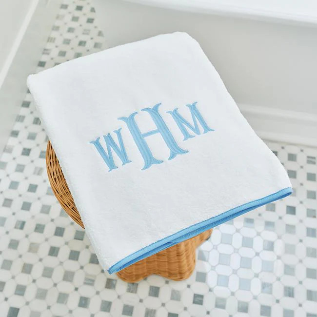 Oversized Monogrammed Plush Luxury Bath Sheet | Weezie | Weezie Towels