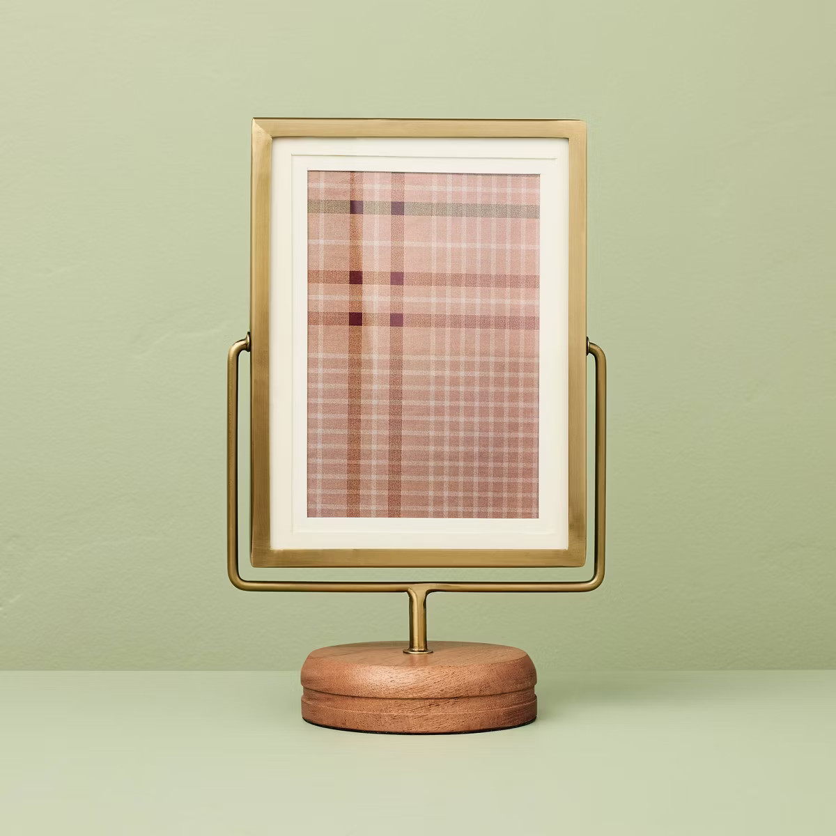 Brass Frame on Wood Pedestal - Hearth & Hand™ with Magnolia | Target
