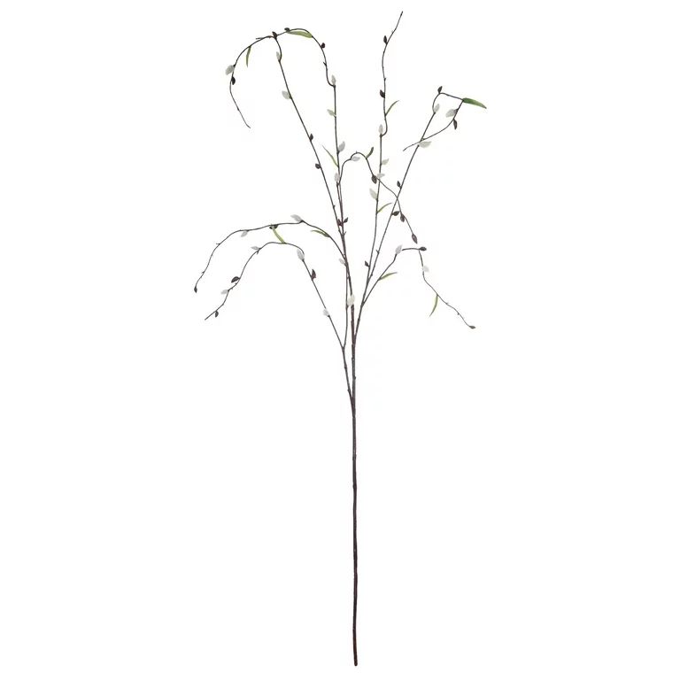 46.5-inch Artificial White-Brown Willow Flower Long Stem, for Indoor Use, by Mainstays | Walmart (US)
