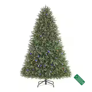 7.5 ft. Pre-Lit LED Ashton Balsam Fir Artificial Christmas Tree | The Home Depot
