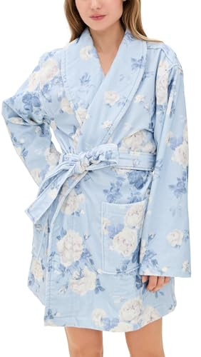 LOVESHACKFANCY Women's Indie Robe, Whisper Blue, XS-S | Amazon (US)