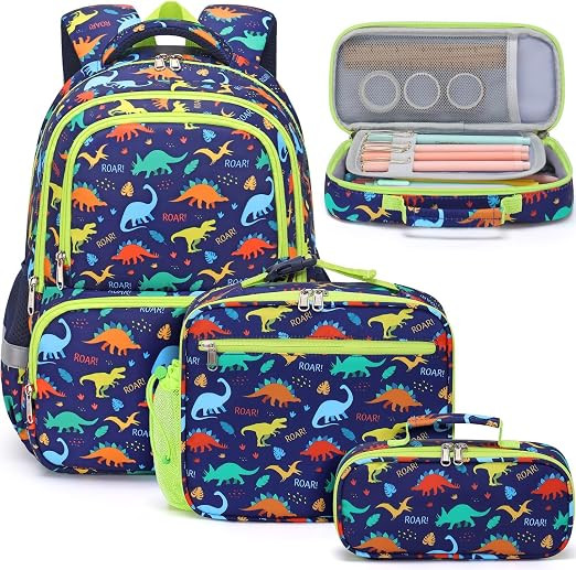 Fimibuke Kids Backpack for School Boys, 3PCS Waterproof Toddler School Bag | Cute Bookbag Set wit... | Amazon (US)