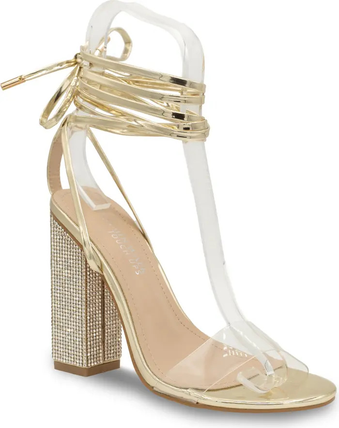 Touch Ups Silver Ankle Wrap Sandal (Women) | Nordstrom | Nordstrom