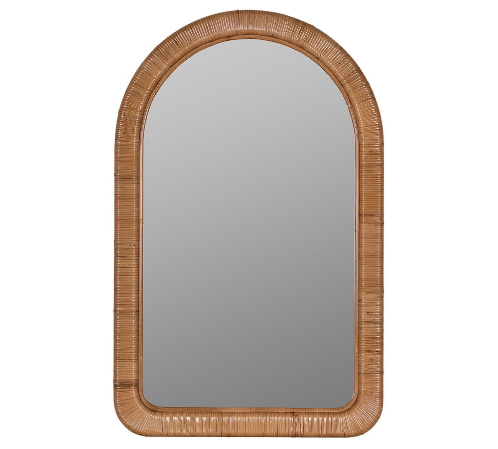Brooke Rattan Arch Wall Mirror, 24&amp;quot;W x 38&amp;quot;H | Pottery Barn (US)