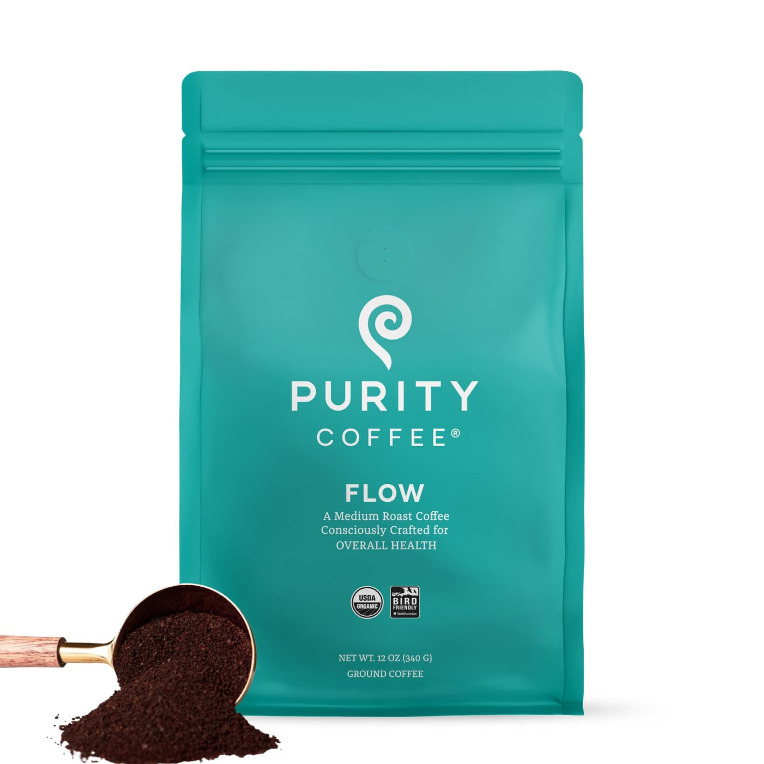 Purity Coffee FLOW Original Medium Roast Ground (12oz Bag) | Specialty-Grade USDA Organic Arabica... | Amazon (US)