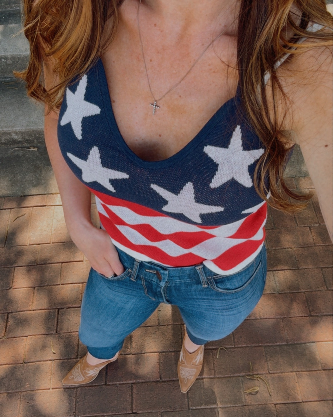 Patriotic 4ever 💋

God Bless America and every single one of you! 🫶

I love this American Flag crochet tank! 

Perfect for the summer /4th of July, Memorial Day, literally any day when your an American 🇺🇸 

Day date oufit + 4th of July outfit + patriotic outfit + summer outfit + country concert oufit + casual oufit + date night oufit + vacation outfit ♥️🤍💙

#LTKSeasonal #LTKootd #LTKSaleAlert